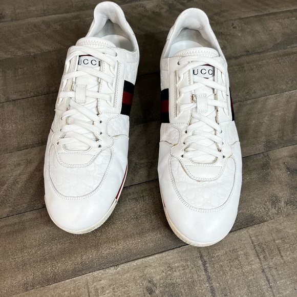 Gucci Micro Guccissima Leather Sneakers Sz 10 - Picture 2 of 6